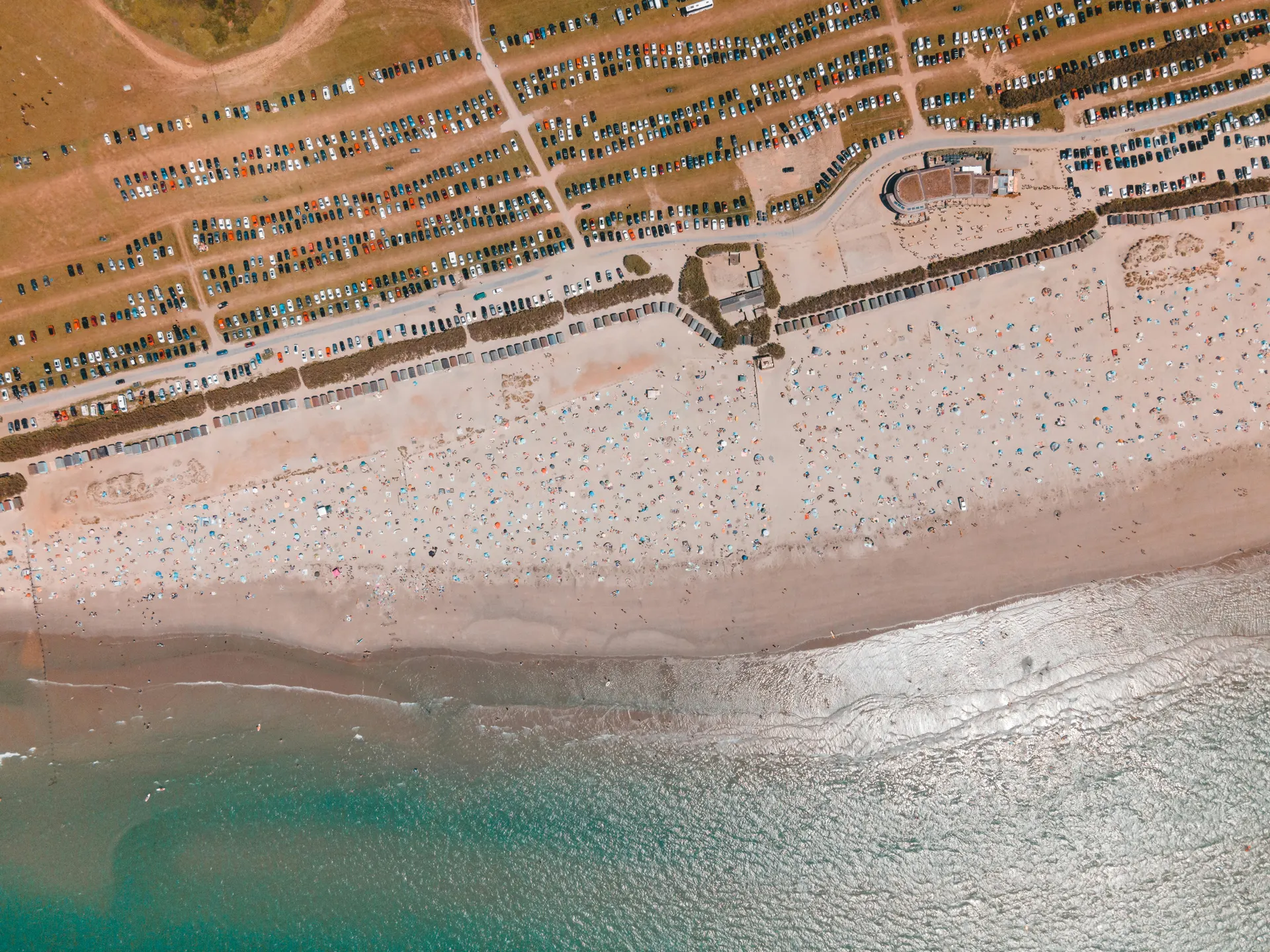 Summer beach route with ferry timetable and shells