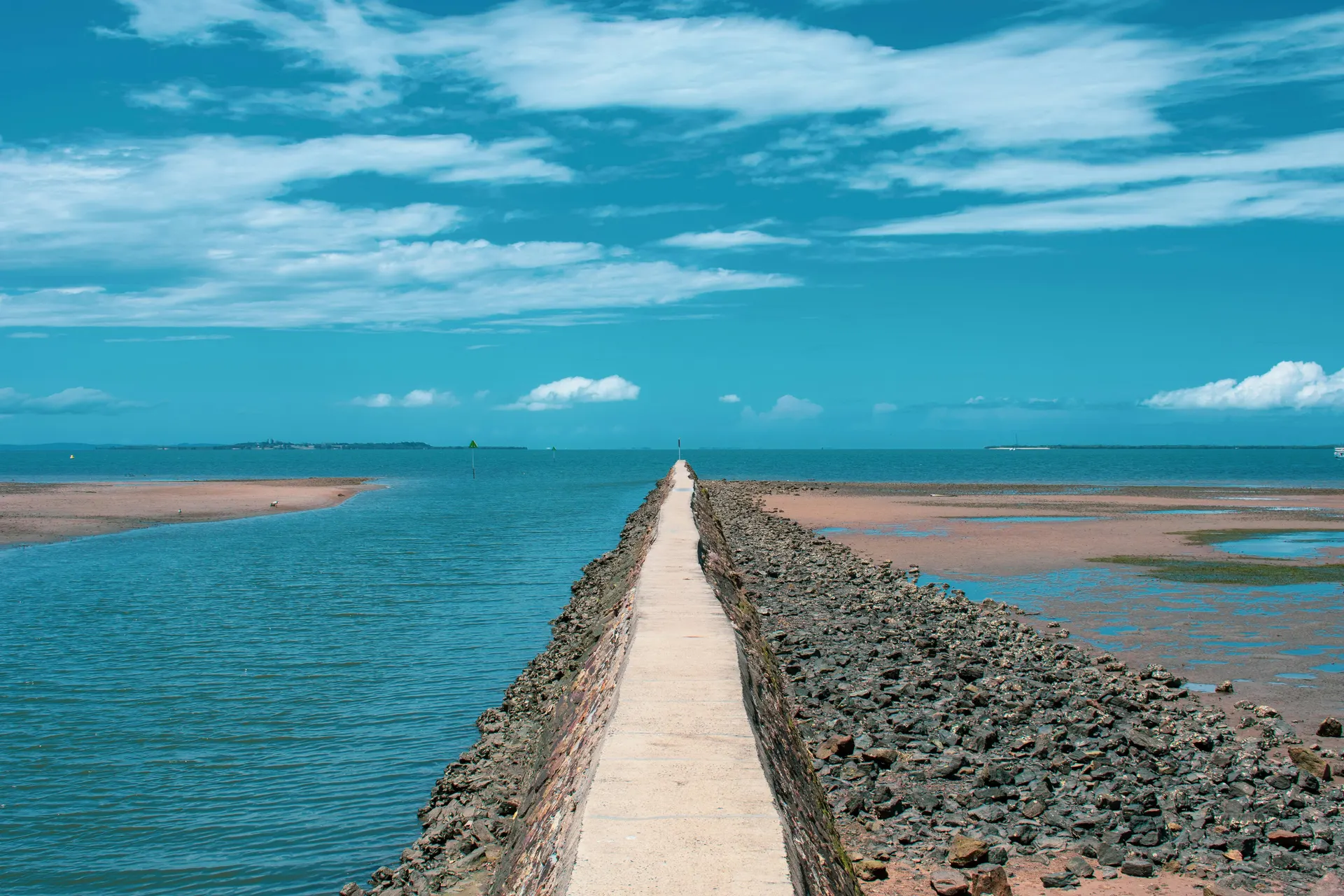 Isle of Wight ferry day with beach promenade and summer sky