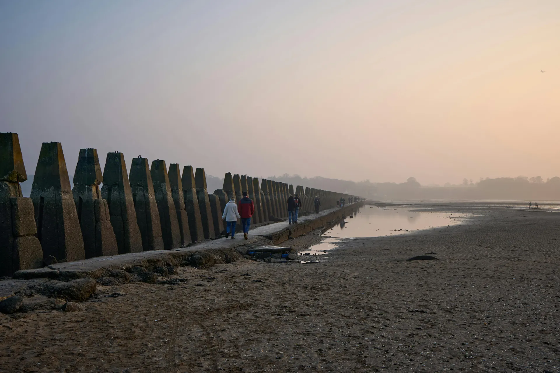 Holy Island causeway walk timed to the tide